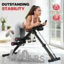 DERACY Ab Workout Machine Adjustable Ab Trainer Abdominal Trainer for Home Gym Foldable Ab Crunch Machine for Core 440 LBS