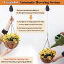 Upgraded Retractable Plant Hanger,Plant Pulleys for Hanging Plants,Easy to Raise and Lower,Auto Lock,Heavy Duty,Adjustable Hook for Garden Baskets Pots,Birds Feeder,(6Pcs,Black)