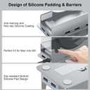 Reborn Mac mini M4 Dock & Stand with NVMe SSD Enclosure, Mac Mini M4 Hub with 4K60Hz HDMI, 4K60Hz DP, 5G USB A*2, USB A 2.0*2, TF/SD Card Reader 9-in-1 USB Hub for Mac mini M4,Mac mini M4 Pro - Silver