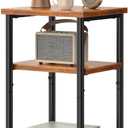 OLIXIS 3-Tier Small Side Table for Small Spaces, Bedroom Nightstand, 1 Pack