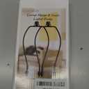 Lamp Harp 8 Inch, Saangseon Light Duty Polished Black Lamp Shade Holder Replacement with Finial and 3/8 Detachable Saddle Base, Set of 2 DIY Lighting Accessories