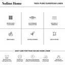 Solino Home 100% Pure Linen Napkins Light Green Woven, 20 x 20 in, Set of 4
