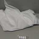 YISURE Split Shower Curtain for Transfer Benches, No Hooks Needed Polyester Shower Curtain with Two 11x11.8-Separated-Away Slits at Bottom, Water Resistant White Large 80x80 inches