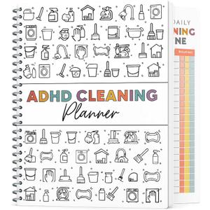 ADHD Cleaning Planner for Adults  Undated Daily, Weekly & Monthly Cleaning Schedule & Checklist  Household Chores Organizer Notebook for Home Management, Routine Tracking & Family Cleaning Tasks