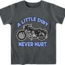 Kids4ever Boys T-Shirts Cotton Alphabet Truck Pattern Short Sleeve Toddler Tee Shirt for 2-6 Years Old (Gray)