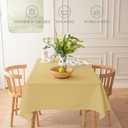 BYDOLL Table Cloth Champagne 70x108 Inch Tablecloth for 8 Foot Rectangle Tables Outdoor Washable Wrinkle Free and Spillproof Polyester Tablecloth for Festival Camping Picnic Party Cover