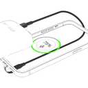 USB C Charger Cable, 2-Pack 1ft 60W Type C Charging Cable, Flat 90-Degree C-Port, High-Speed Data Transfer Compatible with Samsung S23/S22/S21, iPhone 15 Pro/Pro Max, MacBook Air/Pro, etc.