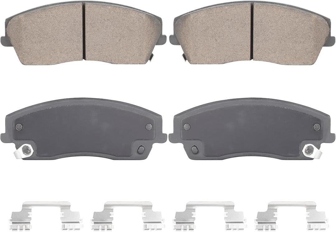 Front Semi-Metallic Brake Pads Set for Chrysler 300 Only RWD 2005-2021, Dodge Challenger RWD 2009-2021, Charger 2006-2021 RWD, Magnum 2005-2008 RWD, 4PCS
