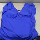Yonique Plus Size Swimsuits for Women One Piece Tummy Control Bathing Suits Ruffle Swimwear Royal Blue, 22W
