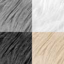 Tatuo 4 Pcs Faux Fur for Craft 10 x 10 Inch Fur Fabric Square Shaggy Fake Fox Patches Fabric Cuts Chair Cover Seat Cushion Pad for DIY(Khaki, White, Black, Gray,4 Pcs)