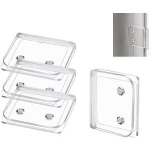 UtySty 4 Pack Shower Curtain Liner Clips Shower Splash Guard Self Adhesive Shower Curtain Clip Holder for Waterproof Fabric Shower Curtain Liner Plastic Shower Liner Clear PEVA Shower Curtain Liners