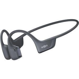 SHOKZ New OpenRun Pro 2 - Open-Ear, Bone Conduction Sport Headphones - with Reflective Strip - Sweat Resistant, Workout Headphones - Secure, Wireless, Comfortable Fit-Deep Bass and Smart Mic App (Black)