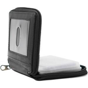 ag wallets Mens Zip Around Leather Wallet with Inserts (Black)