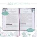 A Journey with Jesus 365 Devotions for Women, Purple Floral Faux Leather Flexcover