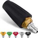 Weslymoo Pressure Washer Spray Nozzle, Power Washer Tips 4000 PSI Max Rotating with 5 Pressure Washer Tips, 1/4" Quick Connect for Cleaning PatioBrickDrivewayVinyl Surface, 4.0 Gpm 4.0 Orifice