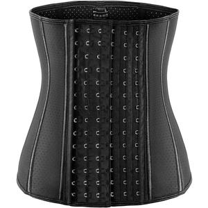 ECOWALSON Waist Trainer for Women Corset Cincher Body Shaper Girdle Trimmer with Steel Bones Extender (3X-Large, B-black(9 Steel Bones Height:11.6"))