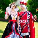 TOBATOBA Queen of Hearts Crown Red Tiara Red Descendants Costume Queen of Hearts Costume Women Girls Dress Accessories for Halloween Cosplay Prom Party