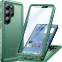 Cozycase for Samsung Galaxy S25 Ultra Waterproof Case - 360 Heavy Duty Full Body Protection/Shockproof/Dustproof/Double/Front and Back/IP68/S 25 Ultra Protective Case with Screen/Camera Protector Slim (Green)