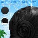 Swim Caps for Women Polyester Waterproof Pleated Elastic Comfort Bathing Cap for Long Hair Keep Hairstyle Unchanged