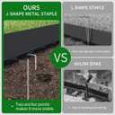 102FT Landscape Edging 4 in Tall with 110 Spikes, Garden Edging Border and 1 Hammer, Plastic Landscape Edging Border Lawn Edging for Landscaping, Flower Beds, Yard