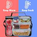 opux Insulated Lunch Box Men Women, Lunch Bag for Work School, Leakproof Soft Cooler Tote Adult, Large Lunch Pail Kids Boys Girls, Picnic Beach Food Bag with Shoulder Strap, Heather Grey