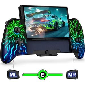 Mocagen Handheld Switch Controllers for Nintendo Switch/OLED Games, Swtich Pro Controller with Marco Buttons/Hall Effect Joystick & Trigger/Big Grip/Turbo