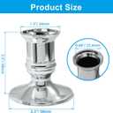 24 x Hordion 24Pcs Taper Candle Holder Silver Plastic Candlestick Holders Decorative Table Centerpiece for Wedding Candlelight Dinner Bridal Showers Party Decor
