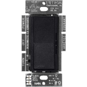 Lutron Diva LED+ Dimmer Switch for Dimmable LED, Halogen and Incandescent Bulbs, 150W/Single-Pole or 3-Way, DVSCCL-153P-MN, Midnight