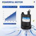 Acquaer 1/3 HP Submersible Water Pump 2160GPH Sump Pump Thermoplastic Utility Pump Portable Electric Water Pump Water Remove for Basement Hot Tubs Garden Pool Cover Draining with 10 ft Cord