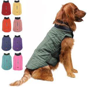 EMUST British Style Windproof Warm Dog Coat, Polyester, Green, XL (Pack of 1)