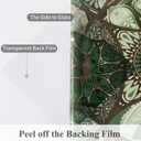 Frosted Glass Window Privacy Film Vintage Mandala, No Adhesive Static Bathroom Window Film Cling for Glass Window Door, Living Room, Pink Green Mandala Sticker 16.92"X47.24"