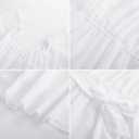 GRACE KARIN Girls Dress Formal Party Wedding Guest Pageant Dress for Teen Girls Ruffle Backless Maxi Sundress Size 6-14 (White)