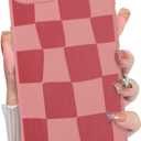 KANGHAR Compatible with iPhone 16E Case, Silicone Checkered Cute Pattern, Camera Protection Soft Slim Phone Case for Phone Case -Pink