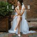 IDIFU White High Heels Pumps Closed Toe Heels Women's Pumps Stiletto Pointed Toe Dress Shoes Wedding Prom Bridal Work Office Bride Trendy Dressy Comfortable Classic Pumps Shoes(White Pu,8)