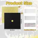 Graduation Cap Decorations Kit - 12 Sheets 9"x9" Black & Gold Glitter Cardstock Paper with 3 Sheets Self-Adhesive Rhinestones Pearls Stickers for Graduation Toppers DIY Crafts, Grad Cap Decor
