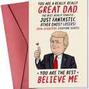 Pack of 3, Pawzity Fathers Day Card - Funny Cards for Dad from Daughter, Son, Kids, Children - Fathers Day, Birthday Cards for Dad, Daddy, Papa - Single 5.3''X 8'' Folded Greeting Card with Envelope