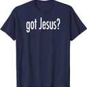 2pcs Shirts "Got Jesus?" T-shirts Men`s, Blue and Orange, Size L