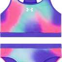 Under Armour Girls Two Piece Bikini Swimsuit, UPF 50+ Sun Protection, Quick Drying Bathing Suit, Size 8