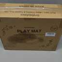 Grobeybees Baby Play Mat Gray - Waterproof & Machine Washable Playpen Mat 50x50, Non-Slip Crawling Mat with Safety Certified Soft Foam for Tummy Time, Fits Most Playpens