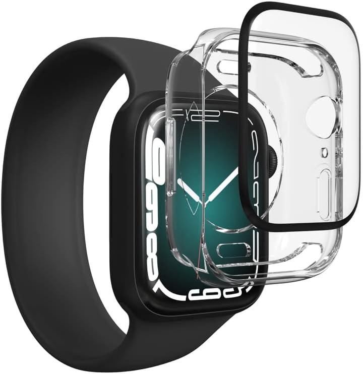 ZAGG Invisbleshield Glass Fusion 360 Screen Protector for Apple Watch Series 7 and Series 8, (45mm) - Engineered Hybrid Glass - Clear