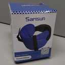 SARISUN Travel Pillows for Airplanes, Airplane Pillow for Long Flight, Airplane Head Strap with Eye Mask for Sleep, Travel Neck Pillow for Car Road Trip, 360 Support Headrest, Stop Bobblehead, Black