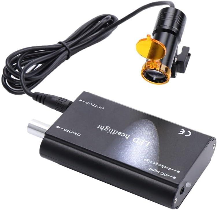 5W LED Light On Dental Loupes with Filter Portable Led Headlight with Belt-Clip Rechargeable Battery