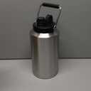 Kerilyn Insulated Gallon Jug with Handle, One Gallon, 128 Ounces, Stainless Steel, Large Double Vacuum Water Bottle for Hot & Cold Drinks, Wide Mouth, Sweat Proof, Great for Travel, Camping