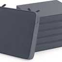 Outdoor Chair Cushions Set of 6: Waterproof & Fade Resistant Seat Cushion for Patio Furniture - 19 x 19 x 2 Inch Chair Pads with Ties and Hidden Zipper -Patio Chair Cushion Replacement, Dark Grey