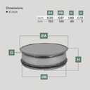Vent Systems 6" Galvanized Steel Duct End Cap with Rubber Gasket - Dryer Vent Cap - Round Metal Plug - Duct Fitting/Tee Cap - Indoor and Outdoor Use Closure Fitting for Round HVAC Exhaust Systems