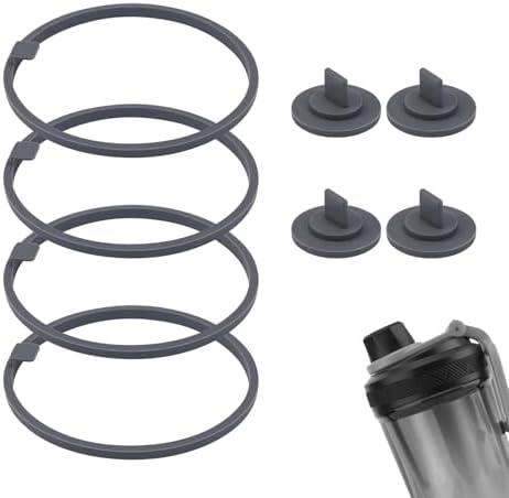8 Pcs Gasket Replacement for VOLTRX Electric Protein Shaker Blender Bottle 24 oz, Silicone Gaskets Wahers Leak-Proof Sealing Ring Replacement Seal Stopper Part Accessories for Spout Lid BPA-Free Set of 10