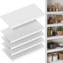 Wire Shelf Covers for Pantry, Premium Engineered Wood Shelf Covers for Wire Shelving, Wire Rack Covers for Closet, Laundry Room, Easy Assembly, White (5pcs, 40" W x 16" D), Pending Patent