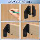 8 Pairs Black Split Joist Hanger, 14 Gauge Face Mount Joist Hanger Heavy Duty Carbon Steel Split Joist Brackets for 2"x4",2"x6", 4"x4" Wood Beam