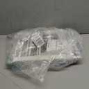 18" Height Short Dog Gate with Small Cat Door, Adjustable 18"-48" Extra Wide Pet Gate with 4 Extension Kits Pressure Mounted for Doorways and Stairs, White