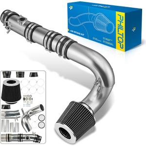 PHILTOP 3.5" Cold Air Intake Kit for 2004-2011 Mazda R-X-8, Black | with MAF Sensor Bung, Washable Air Filter, Improved HP